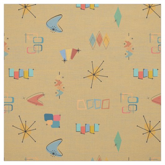 Tissu Moutarde Texturée Moderne Milieu de Siècle (Échantillon)