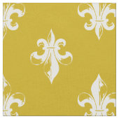 Tissu Moutarde Yellow Fleur De Lis Pattern (Fermer)