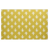 Tissu Moutarde Yellow Fleur De Lis Pattern (Fat Quarter)