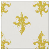 Tissu Moutarde Yellow Fleur De Lis Pattern (Fermer)