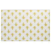 Tissu Moutarde Yellow Fleur De Lis Pattern (Fat Quarter)