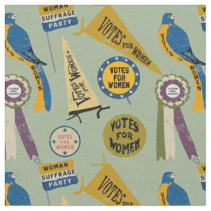 Tissu Mouvement des femmes Suffrage Mémorabilie Imprime