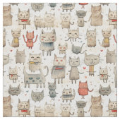 Tissu Mowments Quirky : Chat Whimsy (fermé)