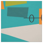 Tissu Moyen-siècle moderne atomique Turquoise Abstraite (Échantillon)