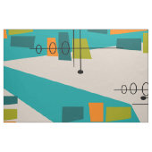 Tissu Moyen-siècle moderne atomique Turquoise Abstraite (Fat Quarter)