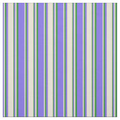Tissu Moyenne Ardoise Bleue, Bisque & Forêt Vert Lignes (Échantillon)