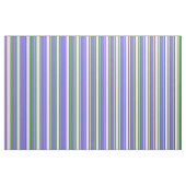 Tissu Moyenne Ardoise Bleue, Bisque & Forêt Vert Lignes (Fat Quarter)