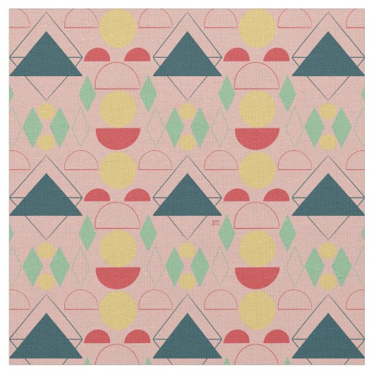 Tissu Moyenne du siècle rose (Fermer)