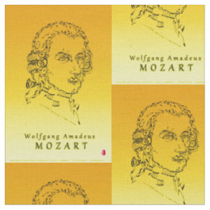 Tissu Mozart font face à la musique