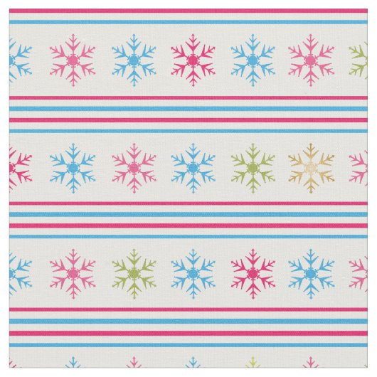 Tissu Multi-color snowflakes (Fermer)