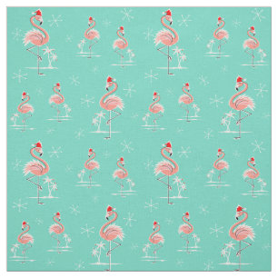 Tissu multi de motif de Flamant rose de Noël peti