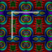 Tissu Multicolore 3D Très brillant Gras (Carreau)