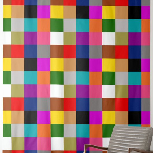 Tissu Multicolored Bold Color Blocks Design 