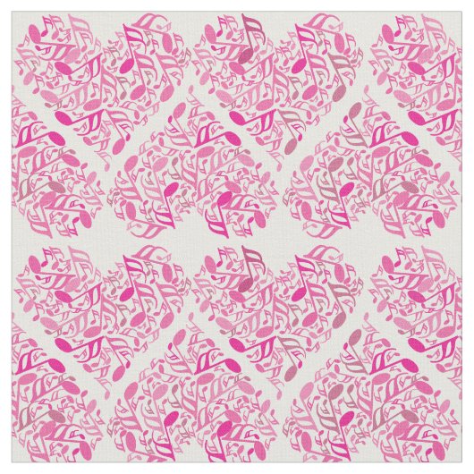 Tissu Music Note Heart (Fermer)