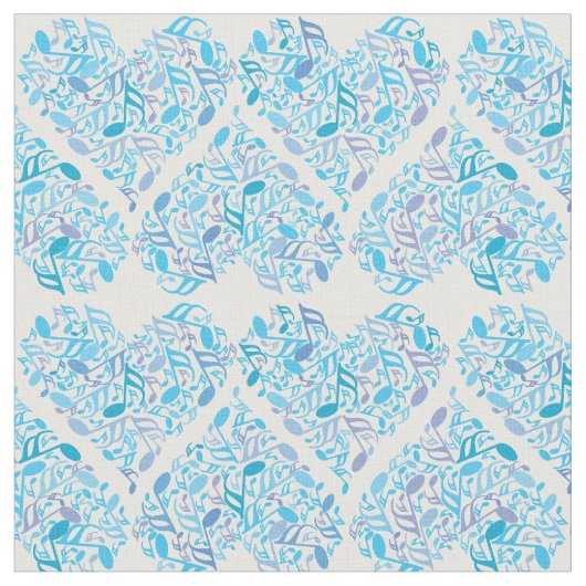 Tissu Music Note Heart (Fermer)