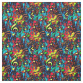 Tissu Music Notes Bright Abstrait Fabric (Échantillon)