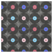 Tissu Music Vinyl Records Music Notes (Échantillon)