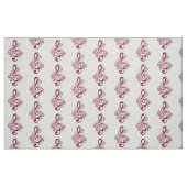 Tissu Musical treble clef notes with sakura flowers (Fat Quarter)