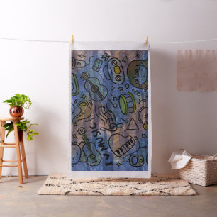 Tissu musique joyeuse