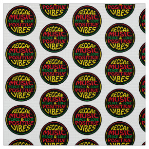 Tissu Musique reggae avec des paroles et des citations p