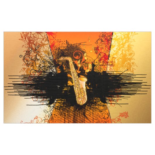 Tissu Musique, saxophone avec la grunge (Yard)