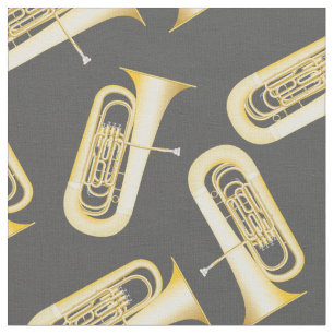 Tissu Musique Tuba Musique musicien Salle Décor Gris