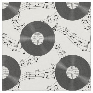 Tissu Musique vinyle