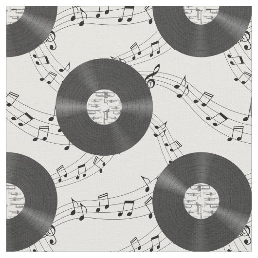 Tissu Musique vinyle (Fermer)