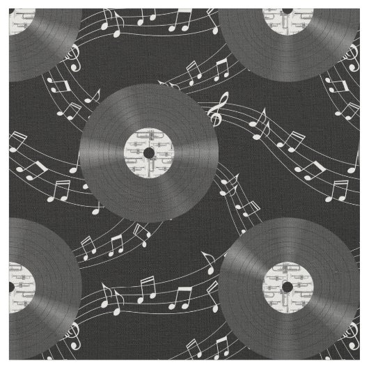 Tissu Musique vinyle (Fermer)