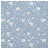 Tissu Muted Blue And White Wildflower Pattern (Échantillon)