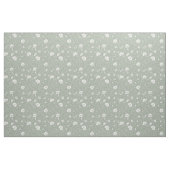 Tissu Muted Sage Green And White Wildflower Pattern (Fat Quarter)