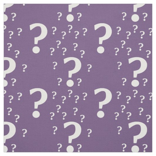 Tissu Mystère question marque énigme puzzle violet (Échantillon)