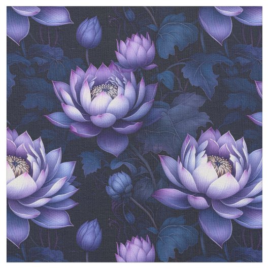 Tissu Mystic Lotus Night Garden Fabric (Fermer)