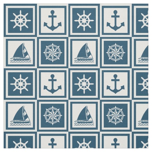 Tissu Nautical themed design (Échantillon)