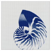 Tissu Nautilus Shell - bleu marine et blanc (Fermer)