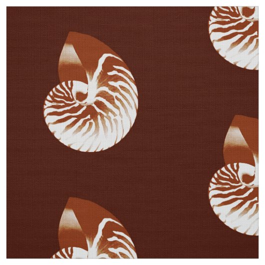 Tissu Nautilus Shell - cacao brun et blanc (Échantillon)