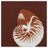 Tissu Nautilus Shell - cacao brun et blanc (Fermer)