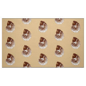 Tissu Nautilus Shell - marron, blanc et beige (Fat Quarter)