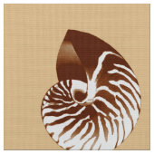 Tissu Nautilus Shell - marron, blanc et beige (Fermer)