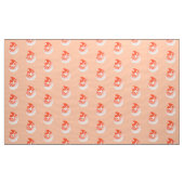 Tissu Nautilus Shell - orange et blanc de corail (Yard)