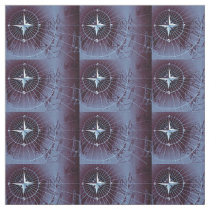 Tissu Navires Nautiques Compass De Minuit