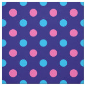 Tissu Navy Blue Pink Cyan Polka Dot Pattern (Échantillon)