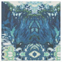 Navy Blue, Wedgewood Blue & Green Fabric 'Dover'