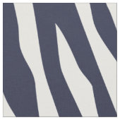 Tissu Navy Blue Zebra Imprimer Grande Échelle (Fermer)