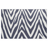 Tissu Navy Blue Zebra Imprimer Grande Échelle (Fat Quarter)