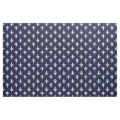 Tissu Navy Fleur De Lis Pattern (Yard)