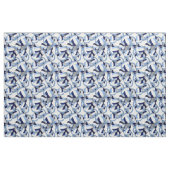 Tissu navy light blue volleyballs pattern (Yard)