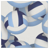 Tissu navy light blue volleyballs pattern (Fermer)