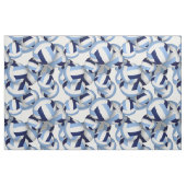 Tissu navy light blue volleyballs pattern (Fat Quarter)