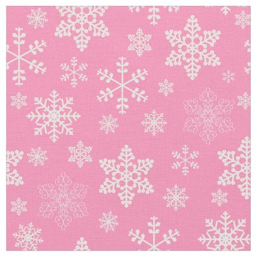 Tissu neige rose de noël (Fermer)